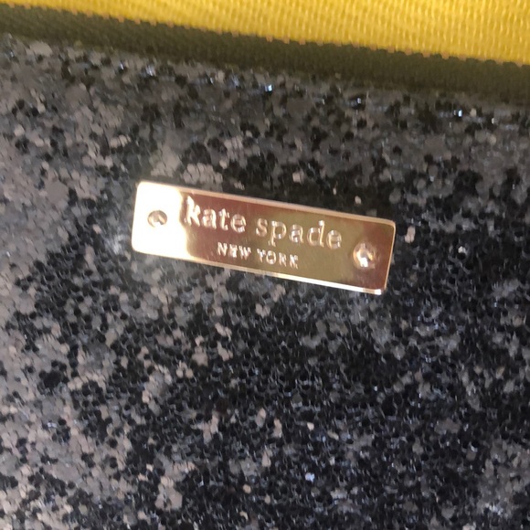 Black glitter Kate Spade clutch - Picture 2 of 2